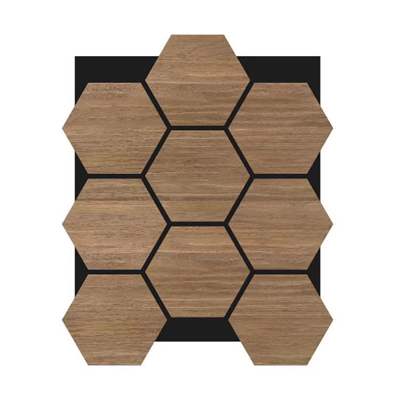 Professional Office and Apartment Wood Acoustic Panels Ultra Thick Hexagonal Design for Soundproofing Wall Decor for Hotels-海智集-