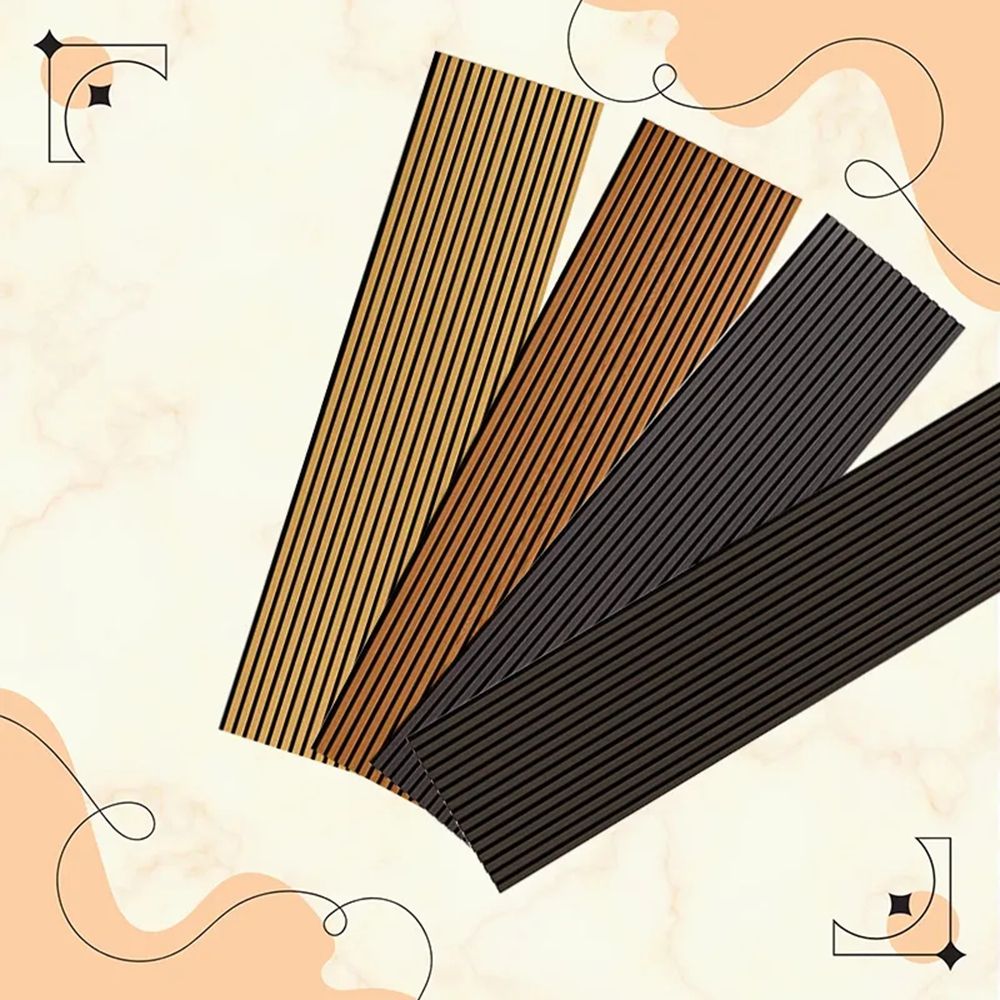 Wholesale Modern Decorative Wood Strip Grille Acoustic Panel for Interior-海智集-