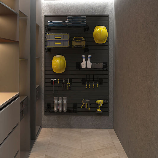 OEM Garage Tool Waterproof Fireproof Wall Storage Shelves Living Room Decorations Custom Slat Wall Storage Panels