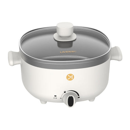 Good Quality 1500W Electric Hot Pot Non-stick Aluminium Two-flavor Hot Pot 3L with Transfer Glass Lid-海智集-