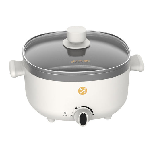 Good Quality 1500W Electric Hot Pot Non-stick Aluminium Two-flavor Hot Pot 3L with Transfer Glass Lid-海智集-