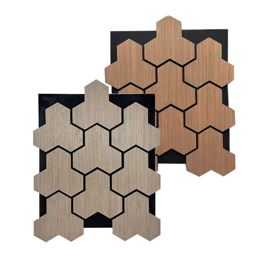 Professional Ultra Thick Hexagonal Wood Acoustic Panels for Soundproofing Modern Office Warehouses Living Room/Apartments Decor-海智集-