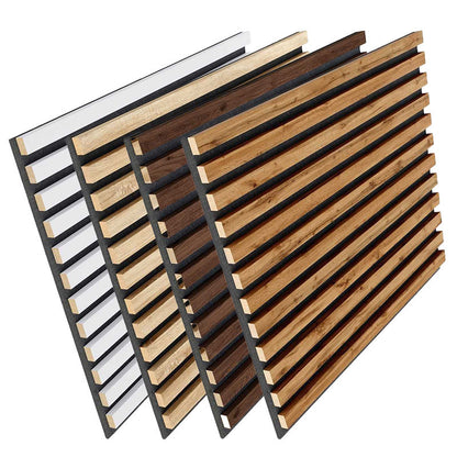 High Quality Interior 600mmx600mm Wood Slatted Wall Panels Decoration MDF Acoustic Wall Panels Custom Acoustical Wall Panels-海智集-