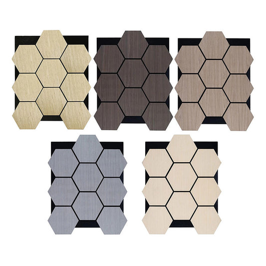 Modern Hexagonal Acoustic Panels Soundproof Wall Decor Wood MDF Slat Panels for Home and Office-海智集-