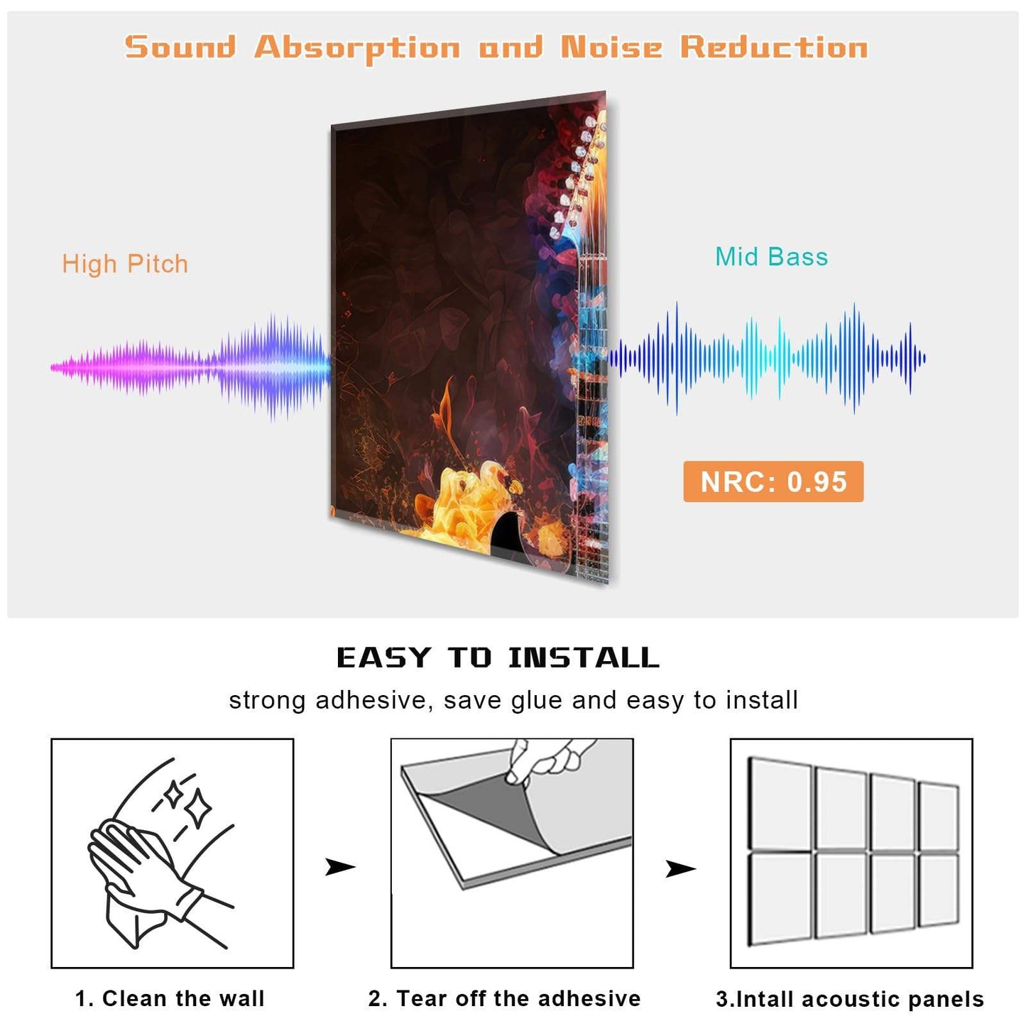 Soundproof Wall Panels Decorative Soundproofing Padding Acoustical Treatment for Studio Home Office-海智集-