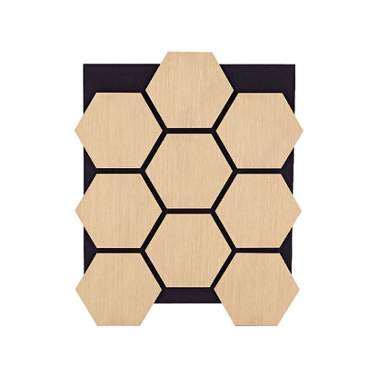 Premium Sound Absorbing Panels Hexagon Wooden Wall Tiles for Studio Apartment Decoration-海智集-