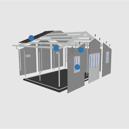 Wholesale Outdoor Garden Tools Shed Easy Assembled Waterproof Metal Rot Proof Storage Shed Backyard Tool House-海智集-