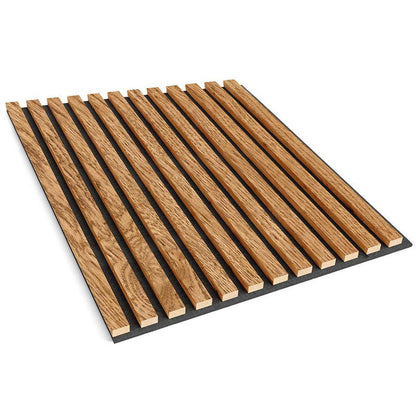 High Quality Interior 600mmx600mm Wood Slatted Wall Panels Decoration MDF Acoustic Wall Panels Custom Acoustical Wall Panels-海智集-