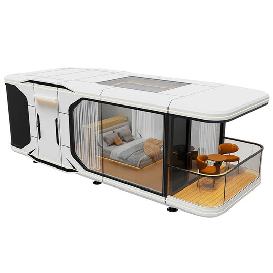 Modern Prefab Pod House Steel Space Capsule Style for Hotel Outdoor-海智集-
