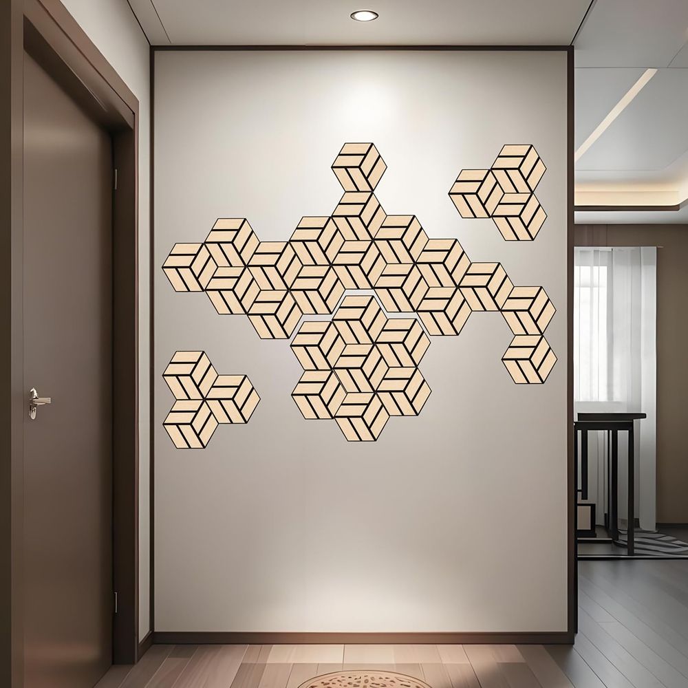 High-density sound-absorbing board hexagonal soundproof wall panels for offices-海智集-