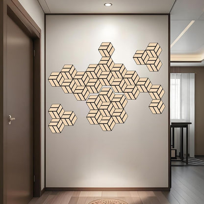 High-density sound-absorbing board hexagonal soundproof wall panels for offices-海智集-