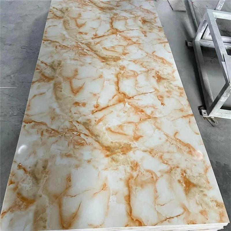 High Quality Bedroom Living Room 3d Uv Marble Sheet Lightweight Marble Wall Panel Easy Installation Custom Pvc Wall Panel-海智集-
