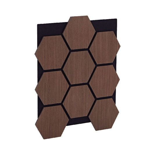 High Quality Decorative Hexagonal Acoustic Wall Panel MDF Flat Noodles Wall Covering for Noise Reduction-海智集-