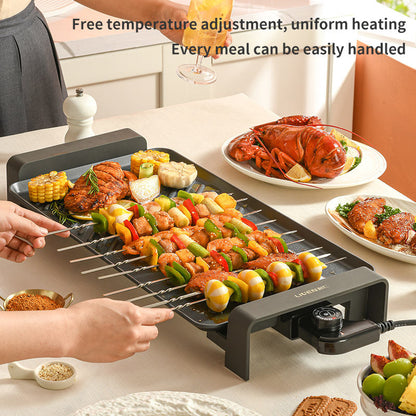 Barbecue Electric Grill Pan Non Stick Electric Barbecue Plate for Meat Hot Selling 110V Smokeless Iron OEM PTFE Household 220-海智集-