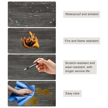 Construction & Real Estate Flooring & Accessories Plastic Flooring Self Adhesive PVC Floor Tiles Waterproof Peel Stick Vinyl LVT-海智集-