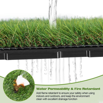 Low Maintenance Durable Artificial Grass Tiles for Rooftop Garden Terrace-海智集-