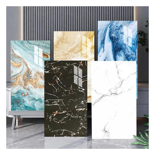 High Quality Waterproof Dining Room Living Room 3d Pvc Uv Marble Sheet Interior Uv Marble Sheet Custom Uv Pvc Wall Panel-海智集-