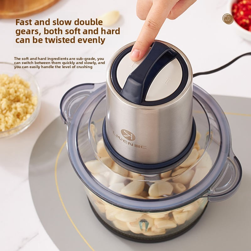 factory manufacturer household wholesale small meat chopper food stainless steel 4 blade 2l electric meat grinders for sale-海智集-