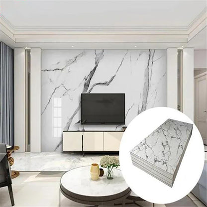 OEM Waterproof Dining Room Living Room 3d Pvc Uv Marble Sheet Interior Decoration Pvc Marble Wall Panel Custom Pvc Marble Sheet-海智集-