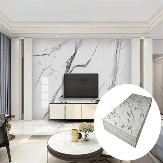 OEM Waterproof Dining Room Living Room 3d Pvc Uv Marble Sheet Interior Decoration Pvc Marble Wall Panel Custom Pvc Marble Sheet-海智集-