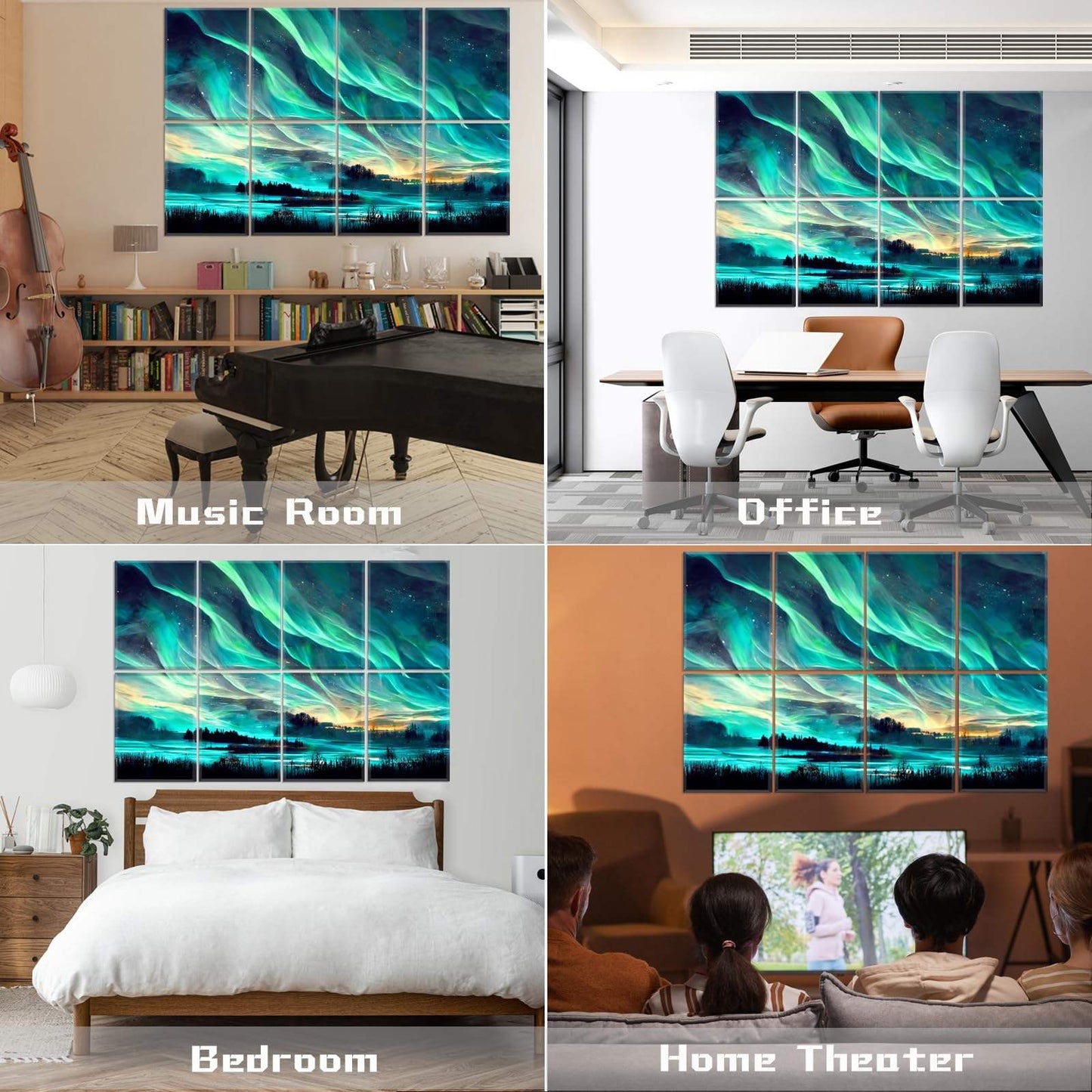 Custom Photo Fiber Polyester Art Acoustic Panels for Living Room Indoor-海智集-