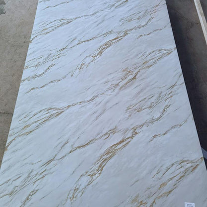 1220*2440mm High Gloss Modern Waterproof PVC Marble Sheet Wall Panel Indoor Decor UV Board for Apartments Moisture-Proof-海智集-