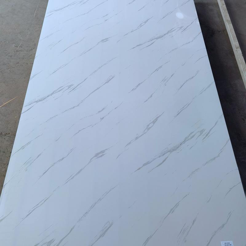 1220*2440mm High Gloss Modern Waterproof PVC Marble Sheet Wall Panel Indoor Decor UV Board for Apartments Moisture-Proof-海智集-