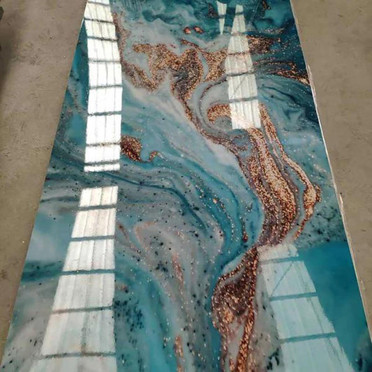 High Gloss Lightweight PVC Marble Sheets Uv Marble Wall Panel Easy Installation Custom Pvc Wall Panel-海智集-