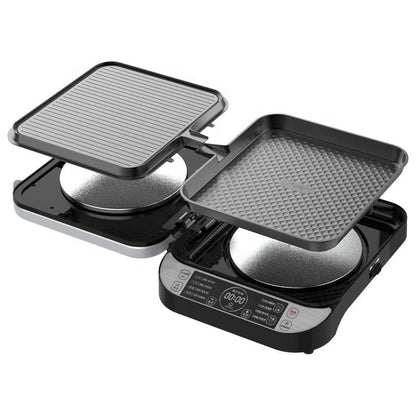Household electric BBQ grill baking pan multifunctional pancake deepen double-sided heating frying pancake pan-海智集-