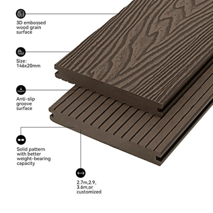 High Quality Waterproof Terrace Outdoor Flooring Wearing Wpc Decking Floor Composite Terrace WPC Outdoor Flooring-海智集-