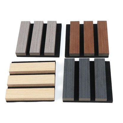 Modern interior decoration sound insulation boards, wall panels, sound insulation materials, interior wall panels, grooved wall wood-海智集-