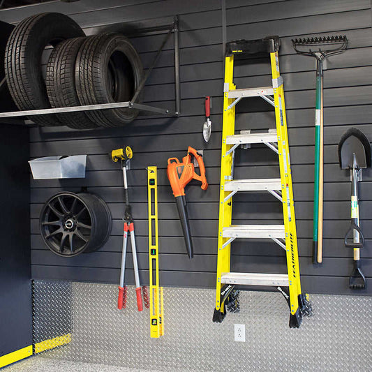 OEM Garage Tool Wall Storage Shelf Interior Living Room Custom Waterproof Wpc Slat Wall Storage Panels