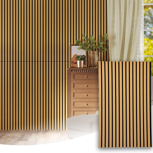 1200mmx600mm Interior Wood Veneer Soundproof Wall Decoration Panel Custom Modern Acoustic Panels-海智集-