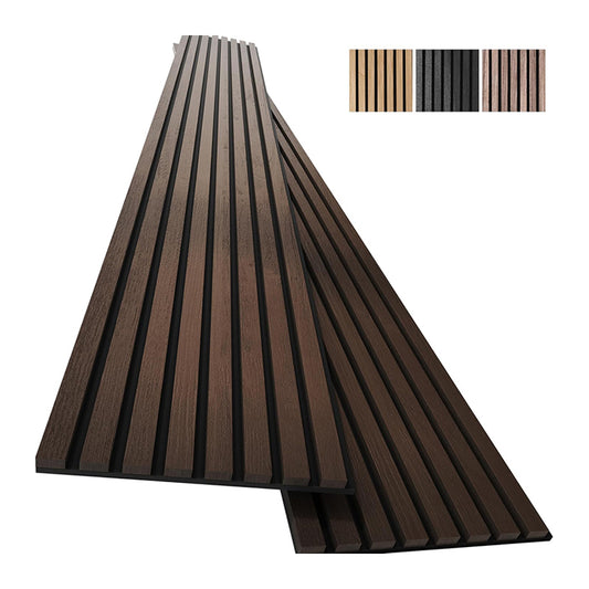 OEM Custom Modern Wood Slats Wall Panels Decoration MDF Acoustic Wood Wall Panel Custom Wood Acoustic Panels-海智集-
