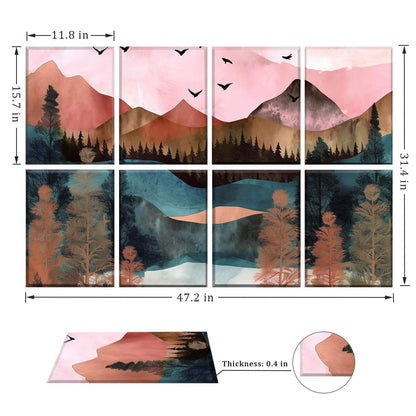 Modern Self Adhesive Wall Panels Polyester Printed Decorative Art Acoustic Panels Bedroom Living Room-海智集-