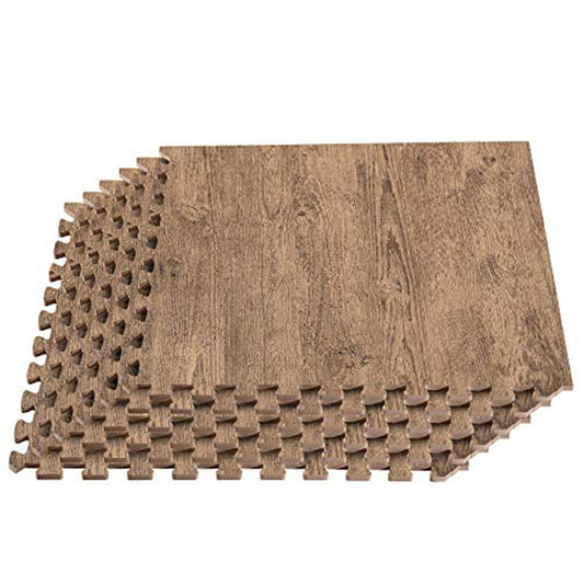 Hot Sale 3/8 Inch Wood Grain Foam Floor Tiles Interlocking Mats for Home-海智集-