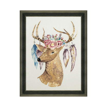Premium Embroidered Milu Deer Painting Elegant Stitched Canvas Wall Hanging for Home Decoration-海智集-