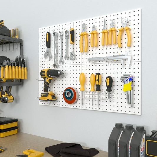 Durable Lightweight ABS Peg Boards No Hole Installation Garage Wall Organizer for Office Supplies Craft Room Organization