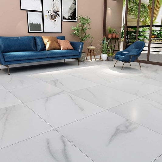 New Arrival Waterproof Custom Logo PVC Floor 12X12 Inch Marble Tiles for Shop Indoor-海智集-