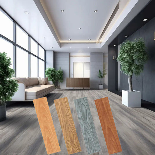 High Quality Modern Waterproof SPC Vinyl Plank Flooring 4mm 5mm 6mm Thickness SPC Click Lock Flooring Custom Size SPC Flooring-海智集-