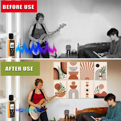 Decorative Room Noise Dampening Canceling Reducing Blocker Art Acoustic Panels Tiles for Walls-海智集-
