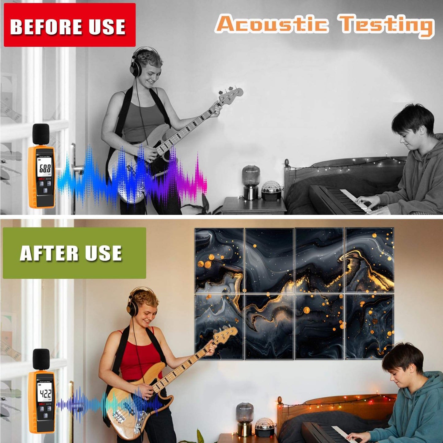 Eco Friendly Sound Absorbing UV Art Acoustic Panel for Home Office Studio-海智集-
