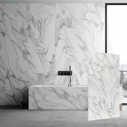 High Quality Waterproof Bedroom Living Room Uv Marble Sheet Interior Design Marble Pvc Panel Wall Custom Pvc Wall Panel-海智集-