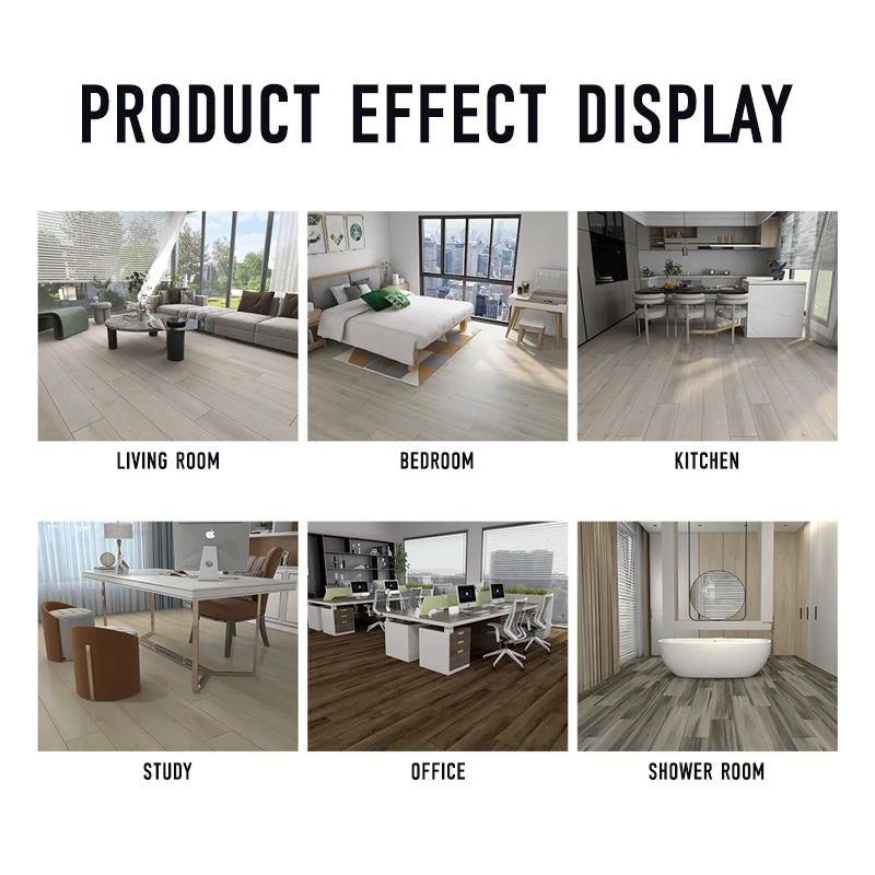 High Quality Waterproof SPC Vinyl Plank Flooring 4mm 5mm 6mm Thickness SPC Click Lock Flooring Custom SPC Vinyl Flooring-海智集-
