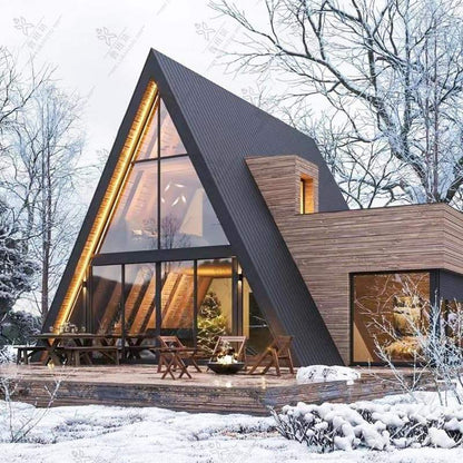 Prefab Container Villa All Weather Steel Structure Triangular House-海智集-