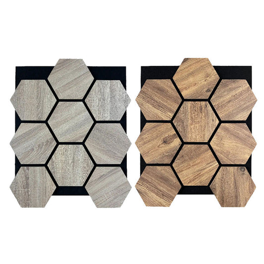 DIY Hexagonal Wooden Sound Panels Easy Install MDF Slat Wall Tiles for Custom Home and Studio Soundproofing-海智集-