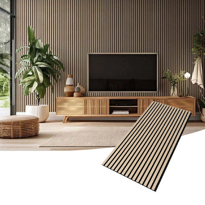 1200mmx600mm Interior Sound Proof Wood Slats Wall Panels Custom Modern Acoustic Wood Wall Paneling-海智集-