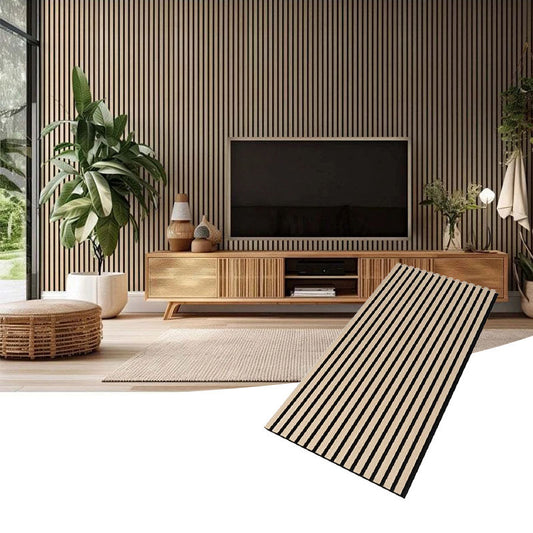 1200mmx600mm Interior Sound Proof Wood Slats Wall Panels Custom Modern Acoustic Wood Wall Paneling-海智集-