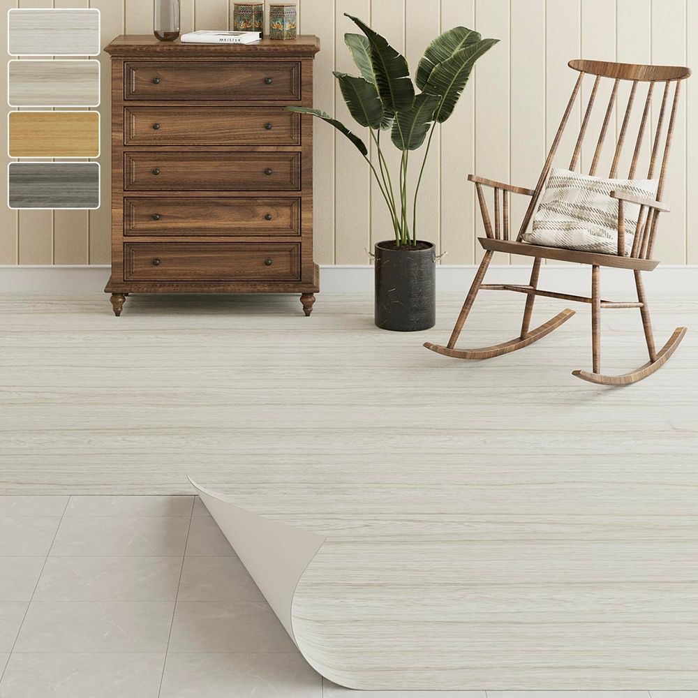 Wood Look Self Adhesive Vinyl Flooring Waterproof Peel Stick-海智集-