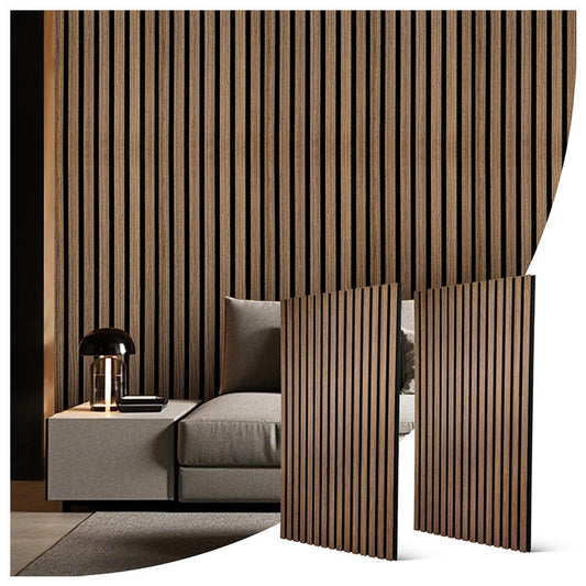 1200mmx600mm Interior Wood Veneer Soundproof Wood Slatted Wall Panels Custom Modern Acoustic Panels-海智集-